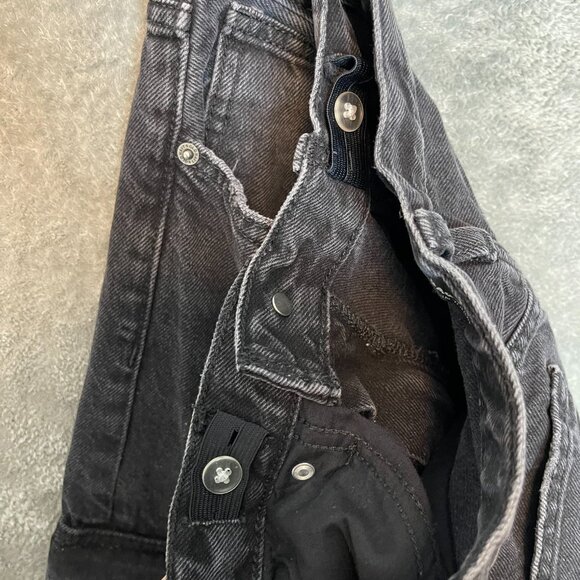 Old Navy Boys Youth Y2K Baggy Loose Straight Cargo Dark Gray Denim Jeans 16 - Picture 6 of 11